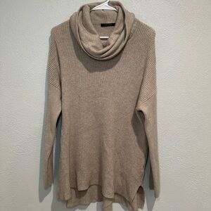 Cyrus Taupe Cowl Neck Sweater